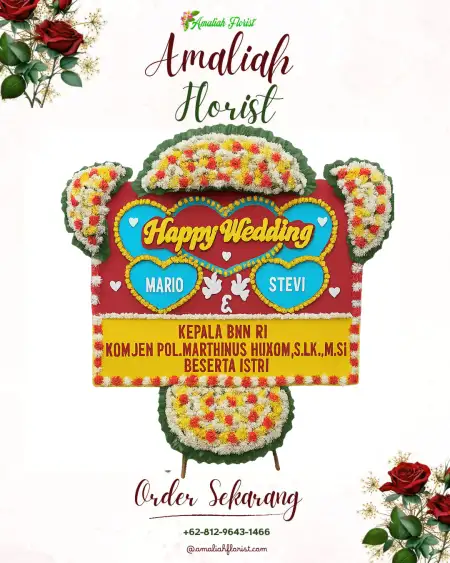 Papan Bunga Pernikahan Selong